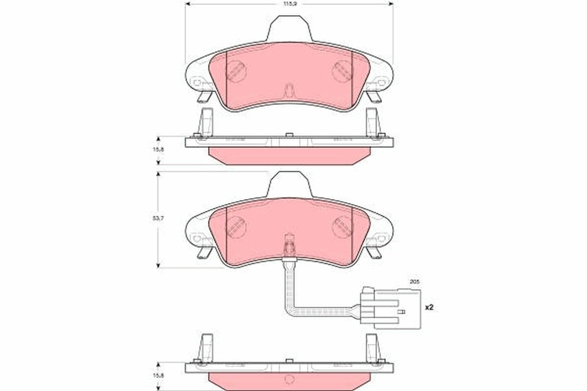 TRW Brake Pad Set GDB1581