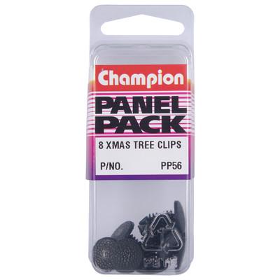 Champion Fasteners Xmas Tree Clip Black Len: 18mm Hole: 5mm Head: 13mm PP56