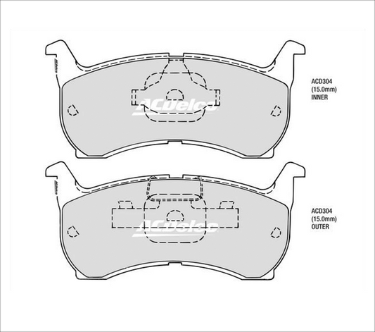 ACDelco Durastop Brake Pad Set ACD304