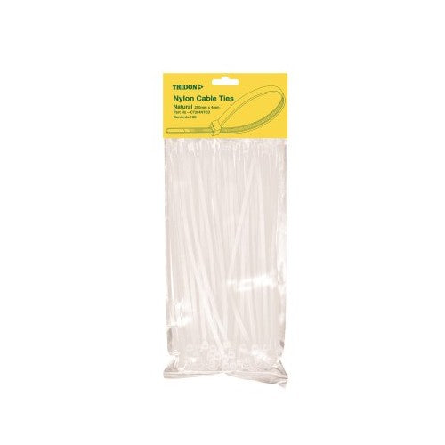 Tridon Cable Tie Natural 250X8mm 25 Pack CT258NTCD