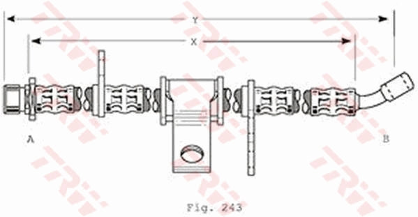TRW Brake Hose PHD370