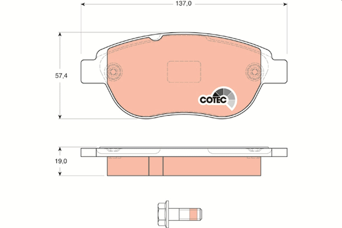 TRW Brake Pad Set GDB1624