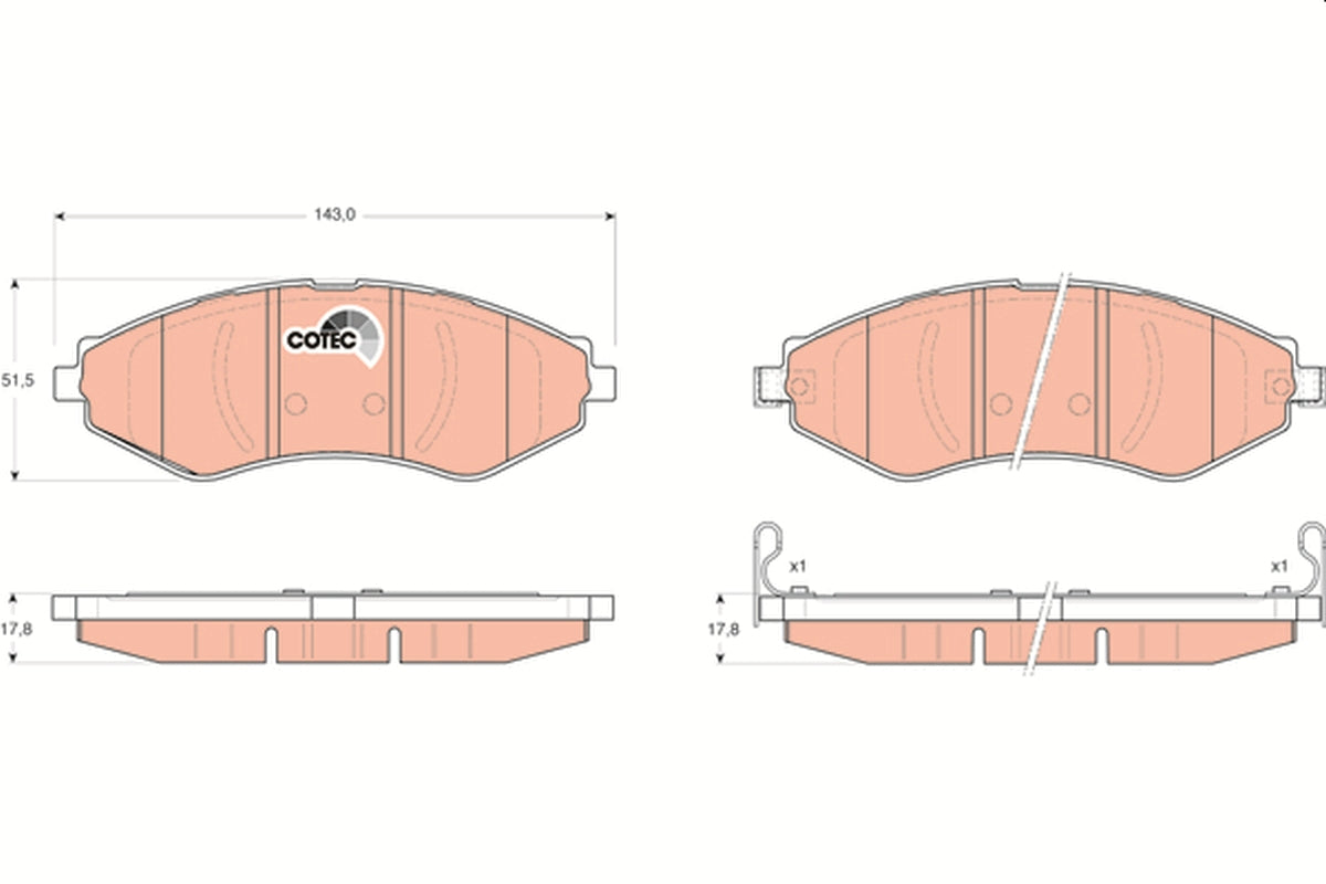TRW Brake Pad Set GDB3347