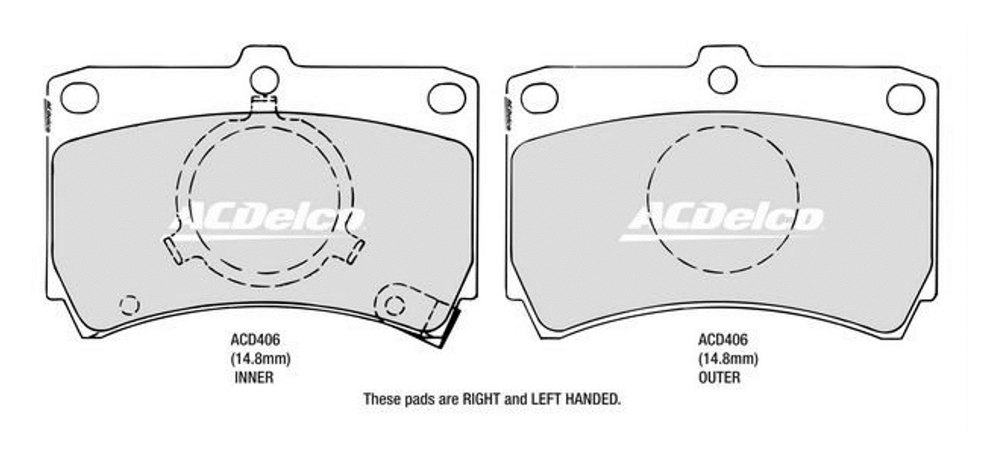 ACDelco Durastop Brake Pad Set ACD406