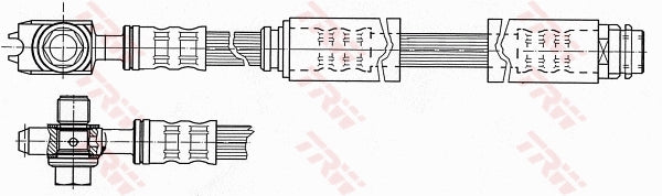 TRW Brake Hose PHD946