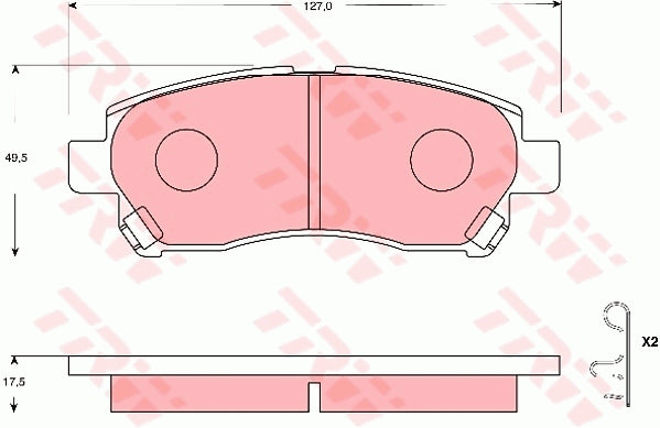 TRW Brake Pad Set GDB7656DT
