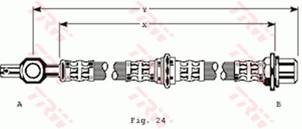 TRW Brake Hose PHD176