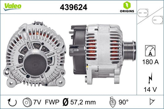 Valeo Alternator 12V 180A 439624