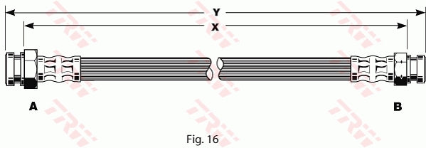 TRW Brake Hose PHA287