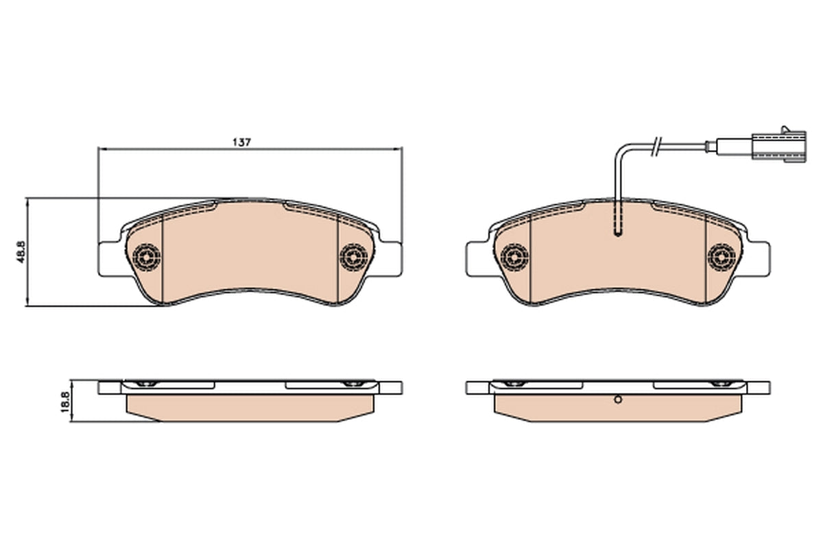 TRW Brake Pad Set GDB2068