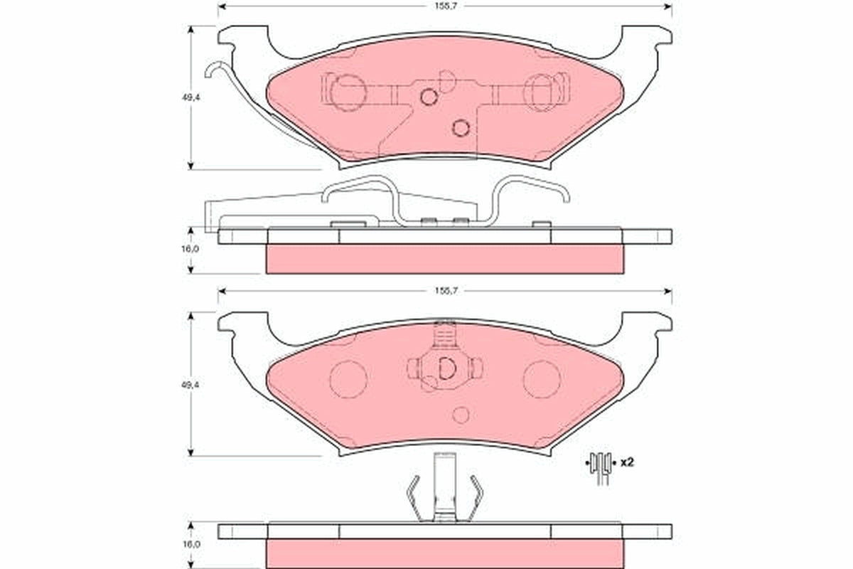 TRW Brake Pad Set GDB4045