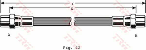 TRW Brake Hose PHA255