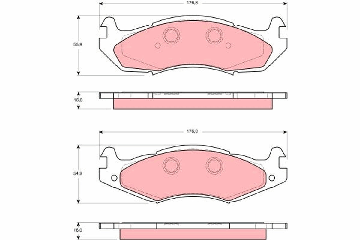 TRW Brake Pad Set GDB1207