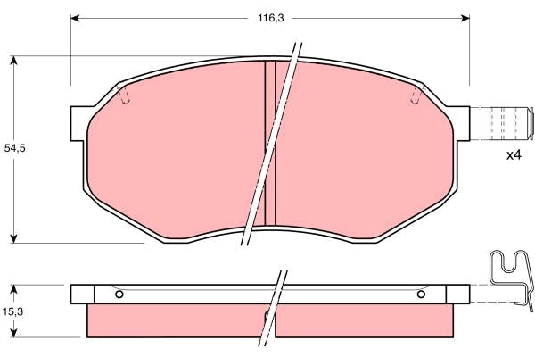 TRW Brake Pad Set GDB1026DT