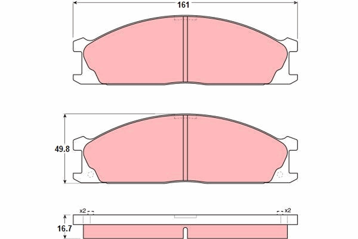 TRW Brake Pad Set GDB1017