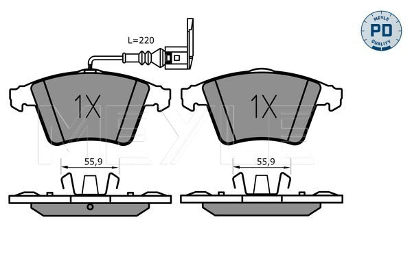 MEYLE Brake Pad Set 025 237 4619/PD