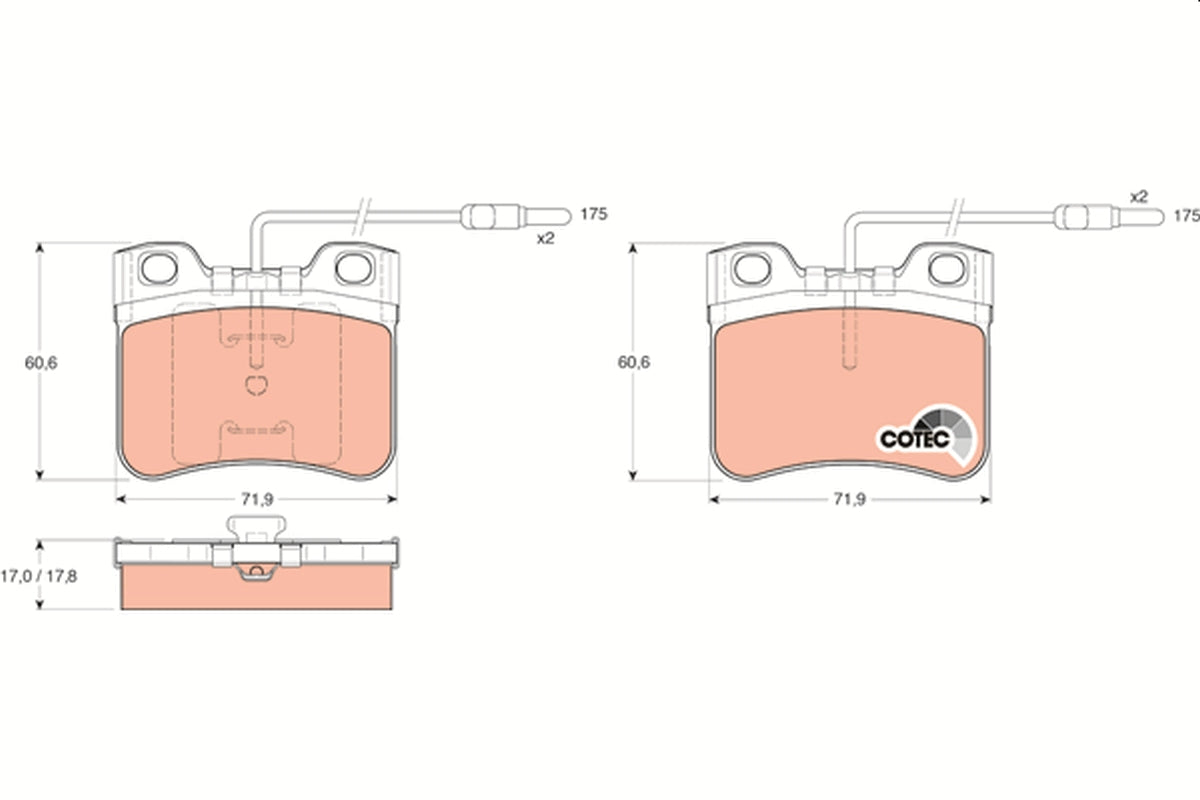 TRW Brake Pad Set GDB906
