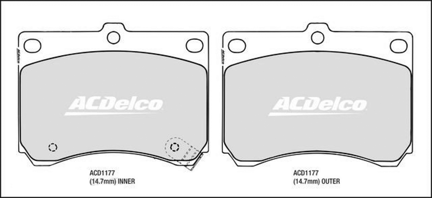 ACDelco Durastop Brake Pad Set ACD1177