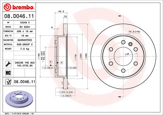 Brembo Brake Disc Single 08.D046.11
