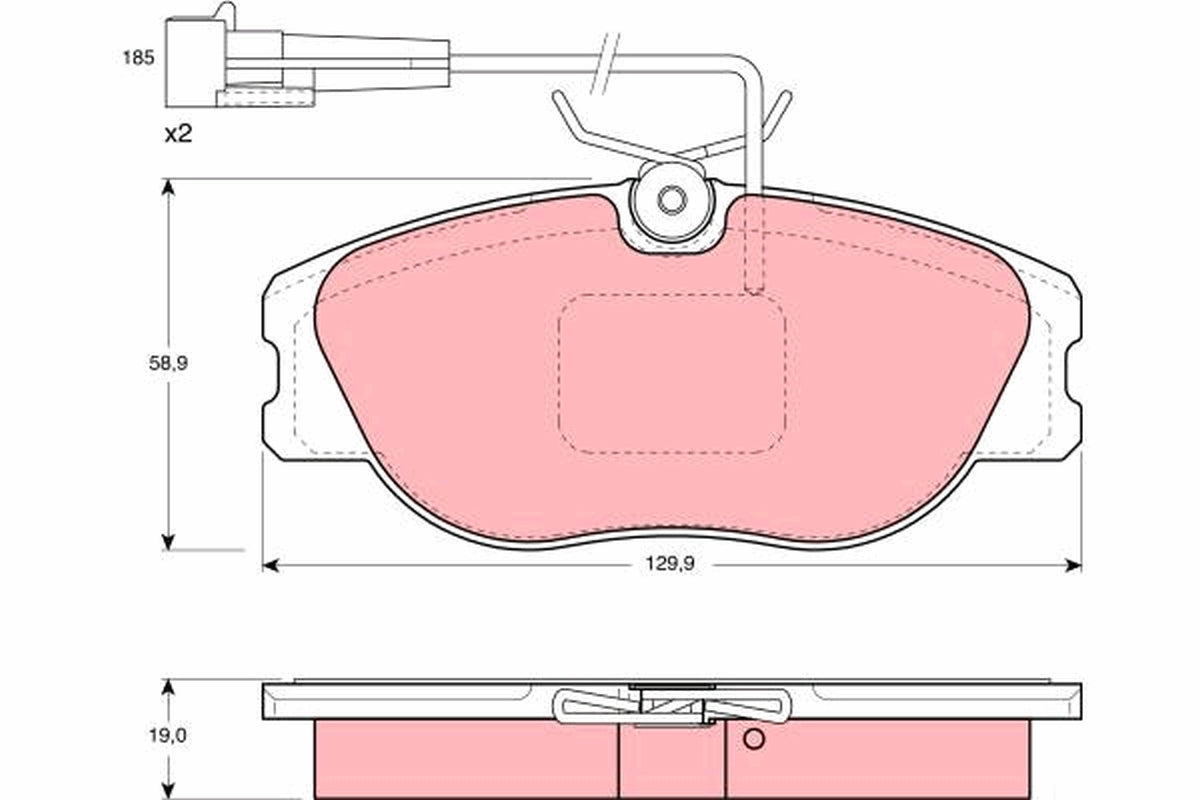TRW Brake Pad Set GDB1058