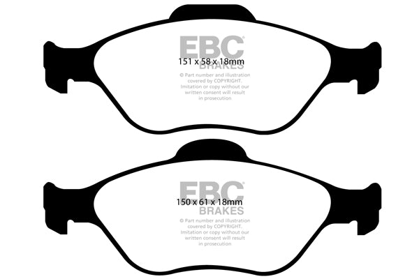 EBC Lotus Elise/Exige/340R/190R Front Pads DP21972