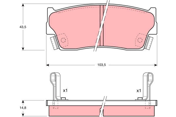 TRW Brake Pad Set GDB885DT