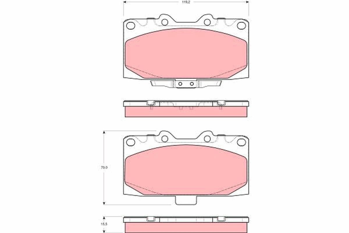 TRW Brake Pad Set GDB3307