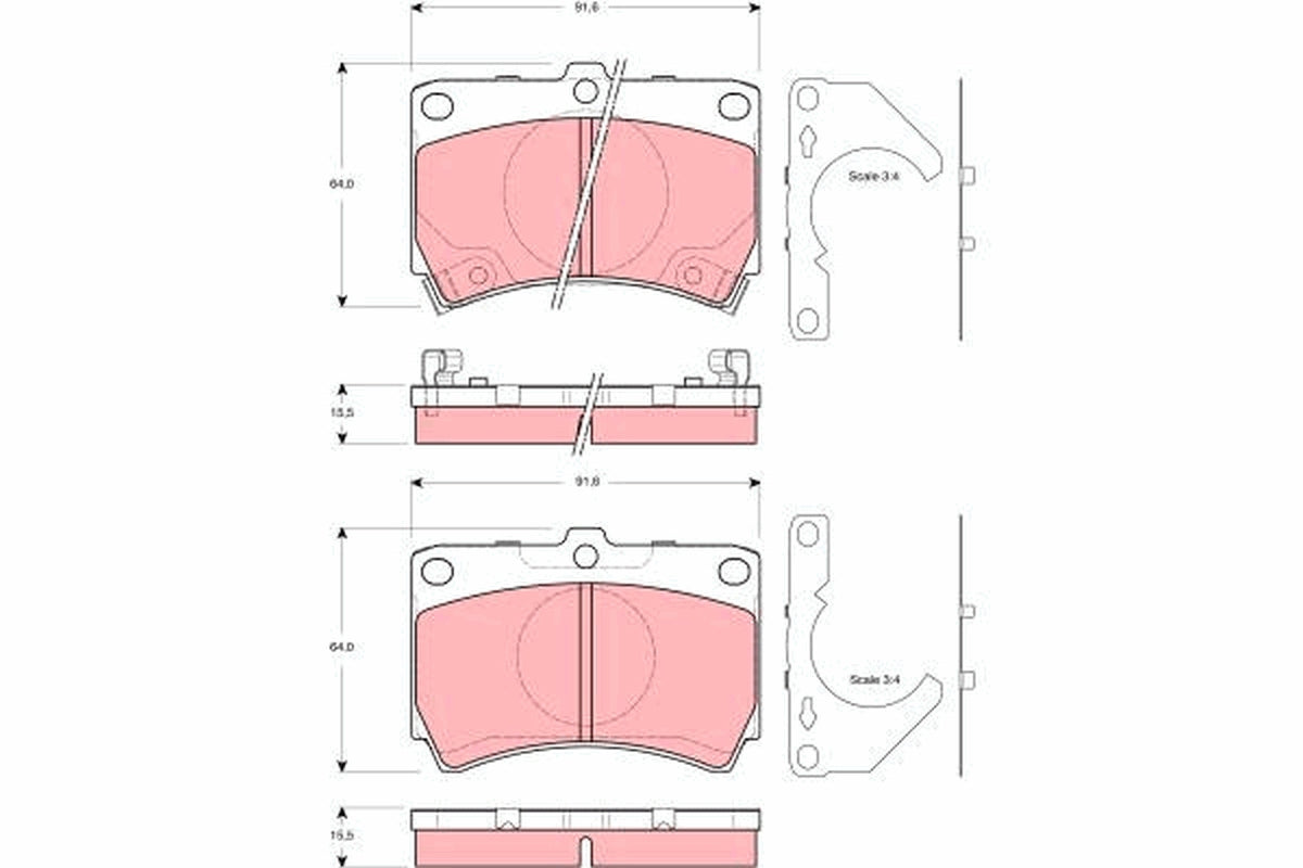 TRW Brake Pad Set GDB3252