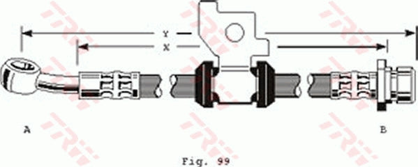 TRW Brake Hose PHD154