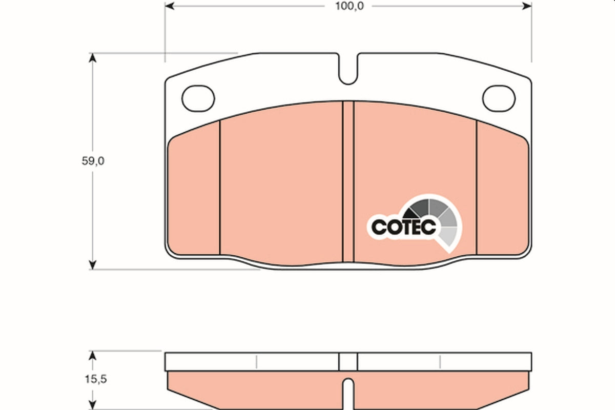 TRW Brake Pad Set GDB199