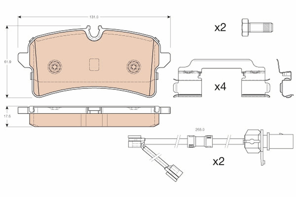 TRW Brake Pad Set GDB1989