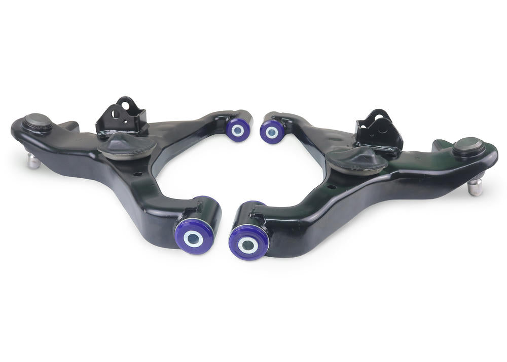 SuperPro Front Lower Control Arm Kit to suit Nissan Navara D40 Thailand build manual models TRC550