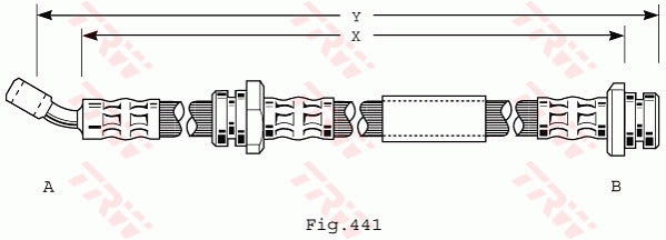 TRW Brake Hose PHD208