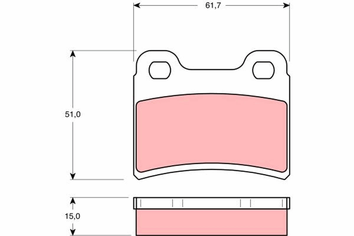 TRW Brake Pad Set GDB1124