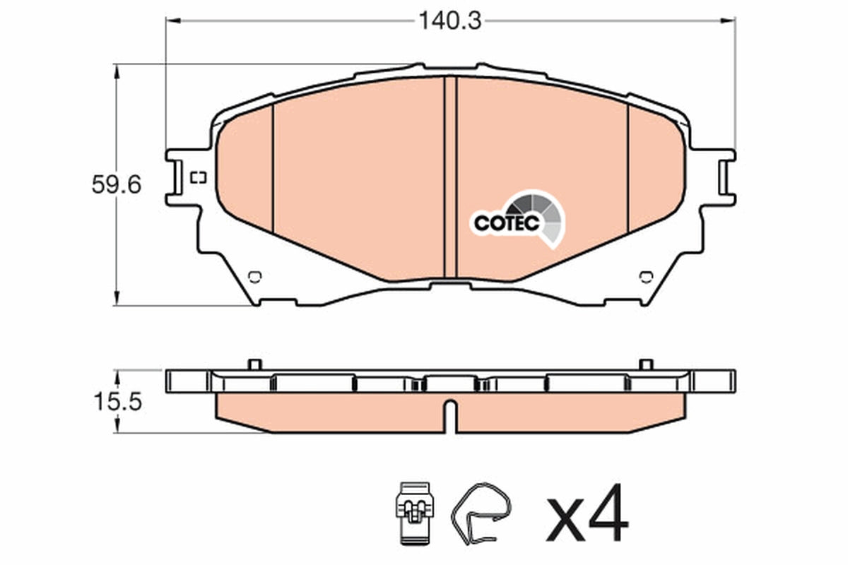 TRW Brake Pad Set GDB3580
