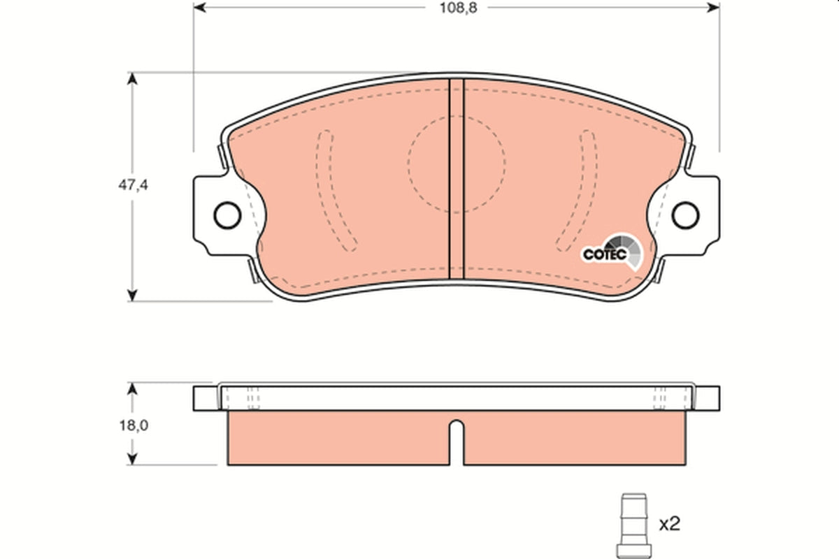 TRW Brake Pad Set GDB1297