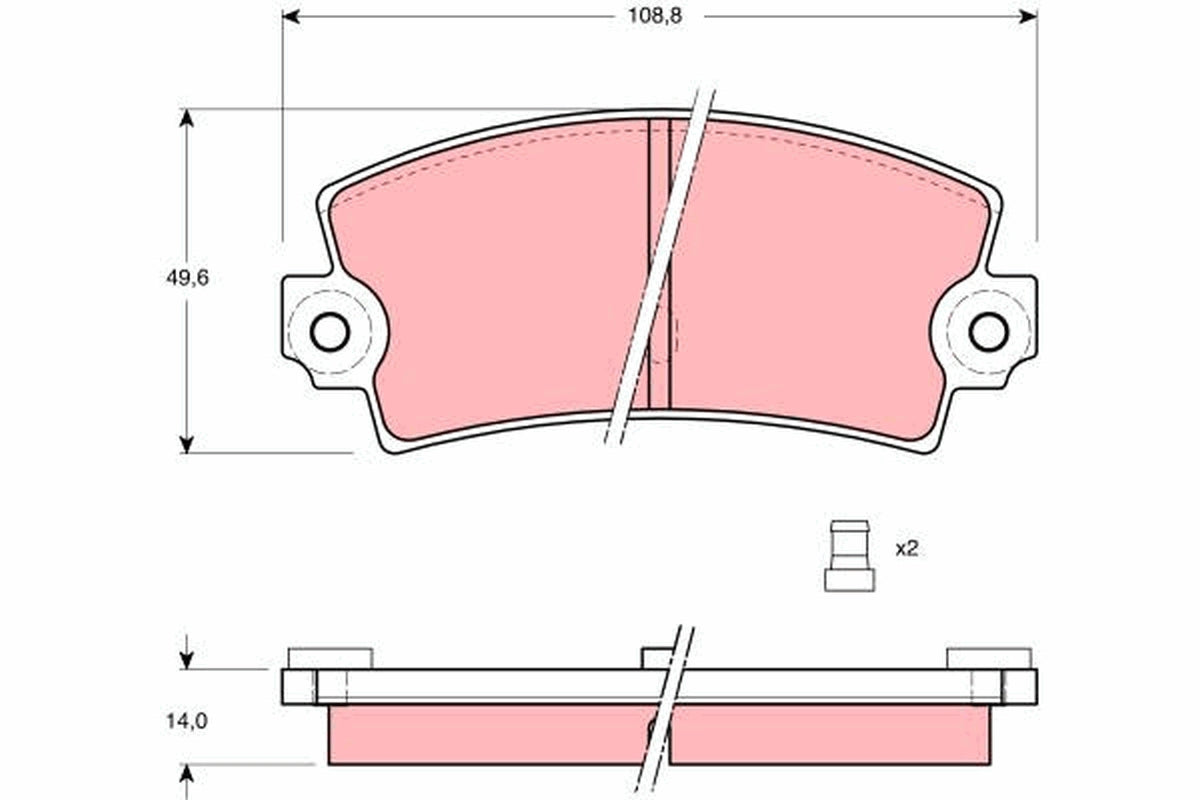 TRW Brake Pad Set GDB149