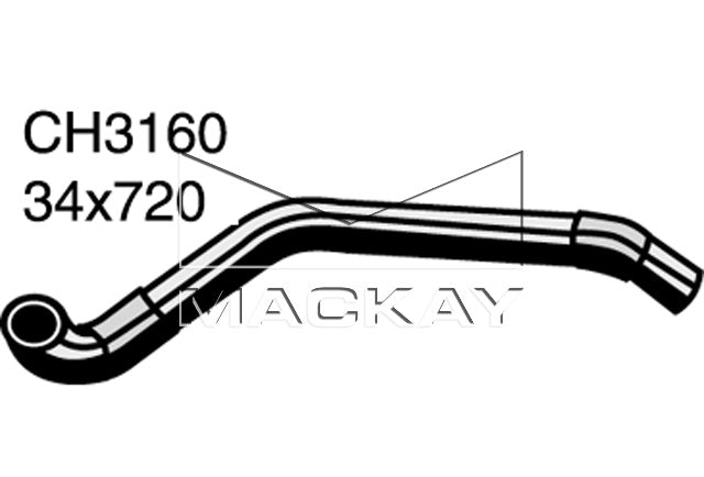 Mackay Bottom Radiator Hose CH3160