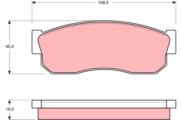 TRW Brake Pad Set GDB288DT