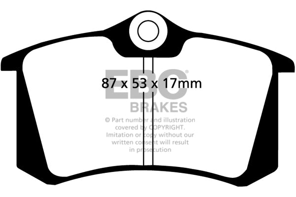 EBC Audi/Peugeot/Seat/Skoda/Vw Rear Pads DP21230