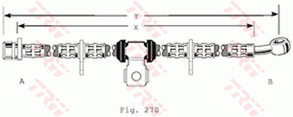 TRW Brake Hose PHD195