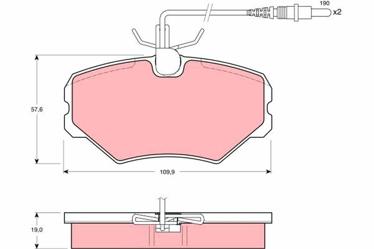 TRW Brake Pad Set GDB1051
