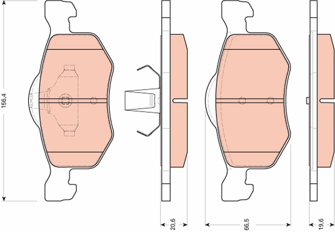 TRW Brake Pad Set GDB1753