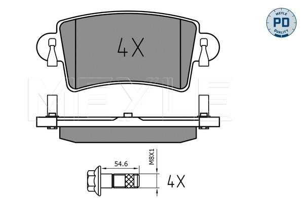 MEYLE Brake Pad Set 025 236 6916/PD