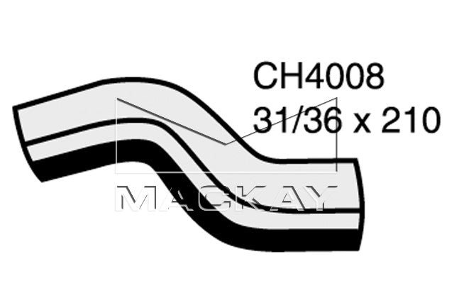 Mackay Bottom Radiator Hose CH4008