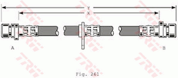 TRW Brake Hose PHA367