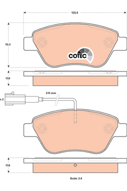 TRW Brake Pad Set GDB1842