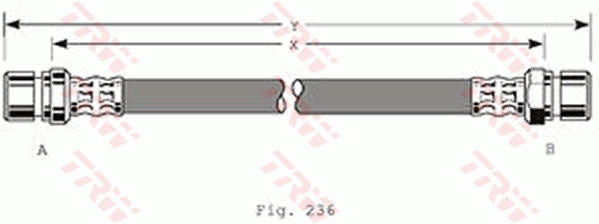 TRW Brake Hose PHA361