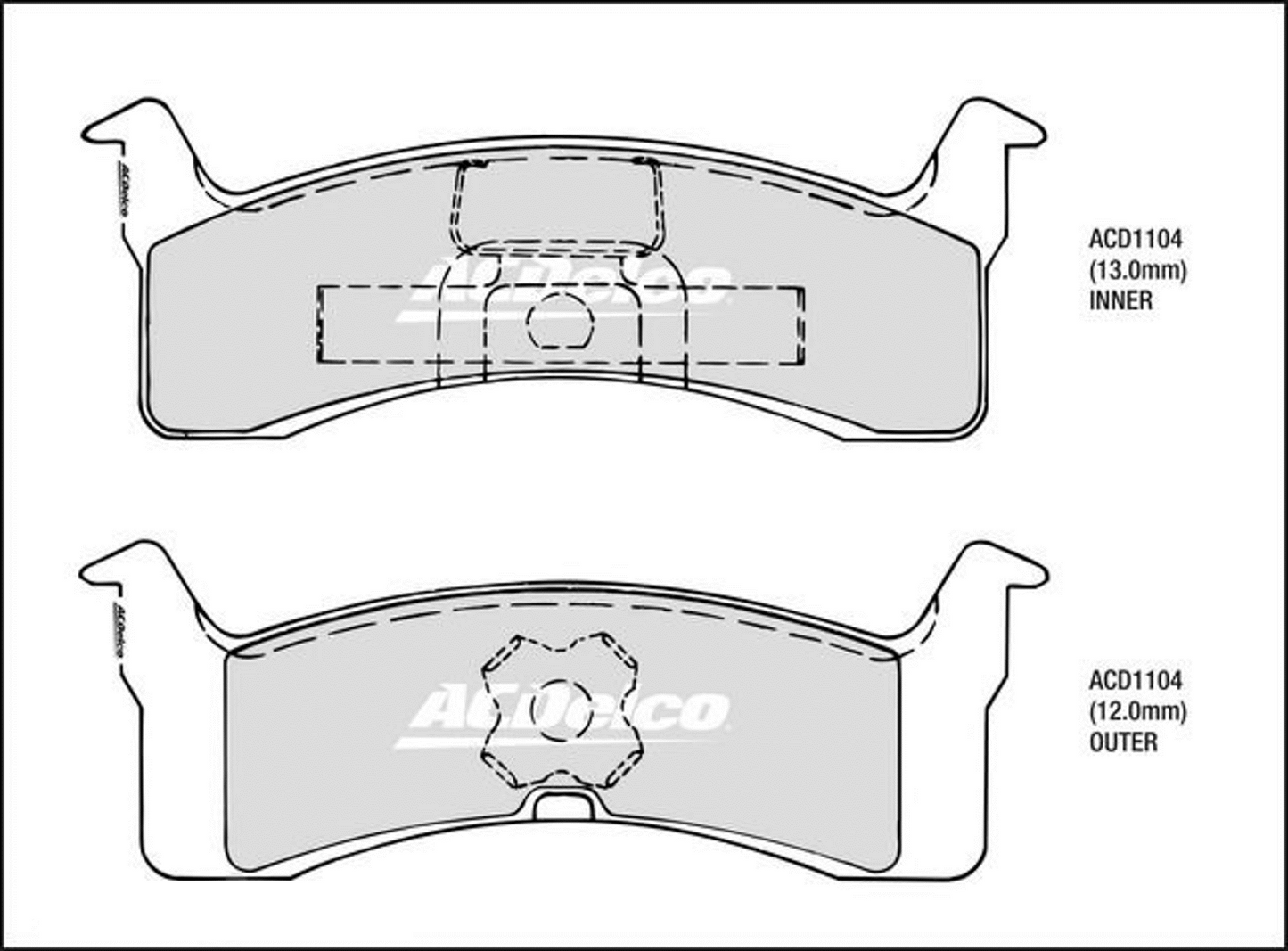 ACDelco Durastop Brake Pad Set ACD1104