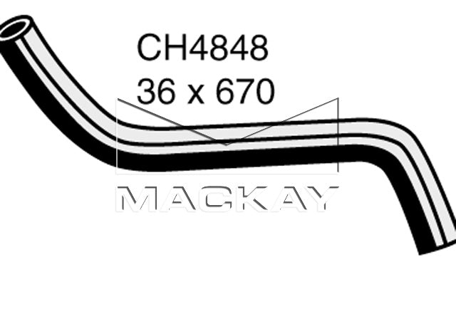 Mackay Bottom Radiator Hose CH4848